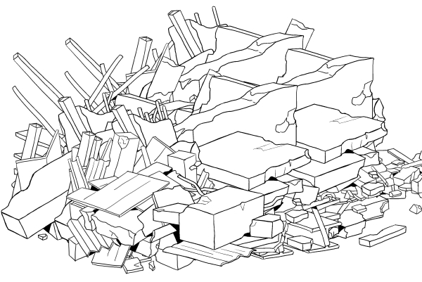19年のベスト 瓦礫 イラスト